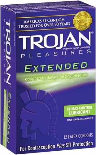 Trojan Pleasures Extended Pleasure - 12 Pack TJ97252