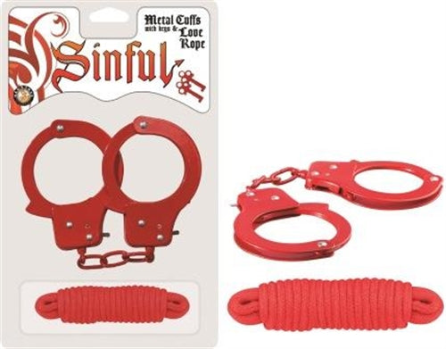 Sinful Metal Cuffs With Keys & - Love Rope NW2544-1