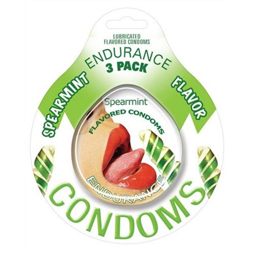 Endurance Condoms - Spearmint - 3 Pack HTP2089