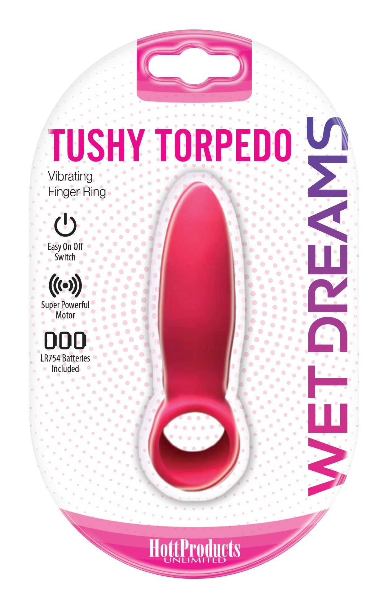 Wet Dreams Tushy Torpedo Finger Ring With Turbo Motor - Pink HTP3269