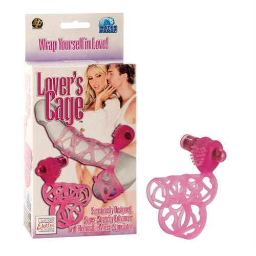 Lovers Cage Stretchy Cock Cage Comfortable Scrotum Cage - Pink SE1628043