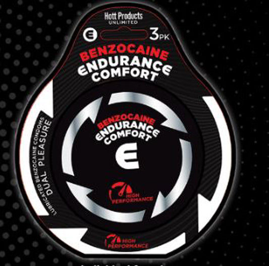 Endurance Comfort - Benzocaine Condoms - 3 Pk HTP3468