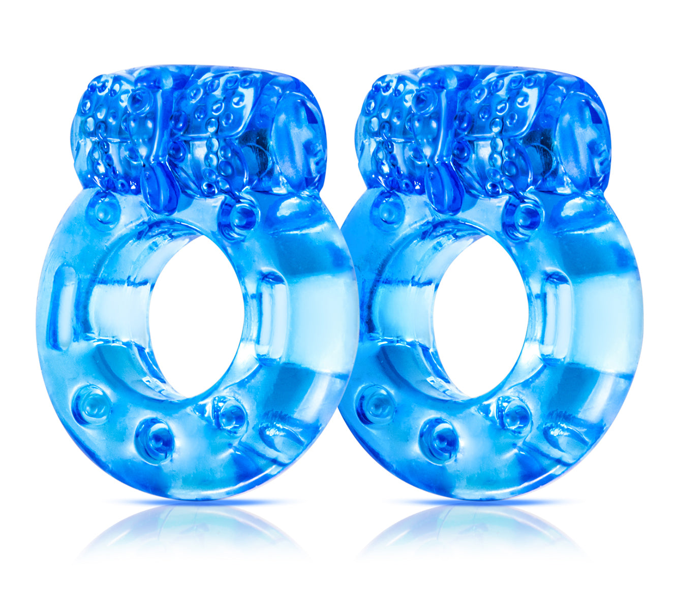 Stay Hard - Vibrating Cock Rings - 2 Pack - Blue BL-30402