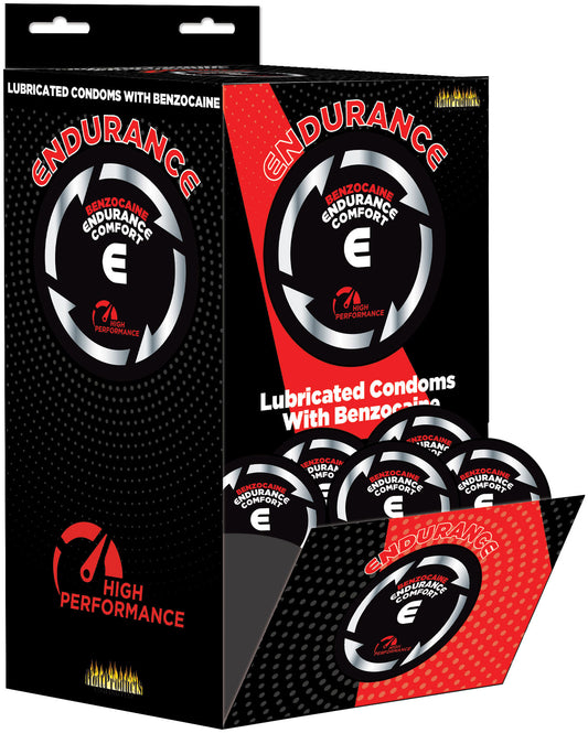 Endurance Lubricated - Comfort - Benzocaine Condoms Display HTP3469-D