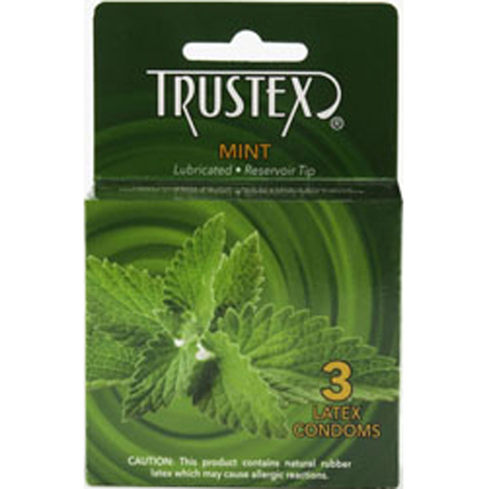 Trustex Flavored Lubricated Condoms - 3 Pack - Mint AL-4005