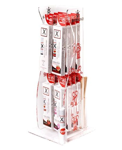 X on the Lips Buzzing Lip Balm - 16 Piece Tower Display - Assorted Flavors SEN-VL209-16T