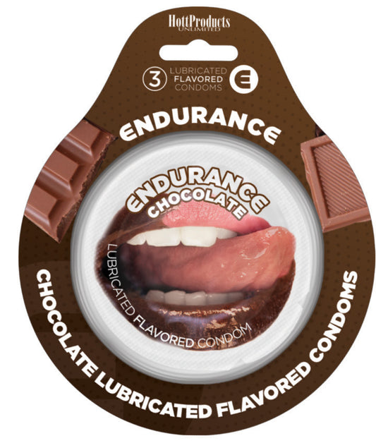 Endurance Condoms - Chocolate -3 Pack HTP2098