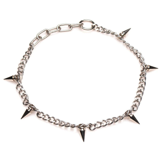 Punk Spiked Necklace Silver MS-AG972