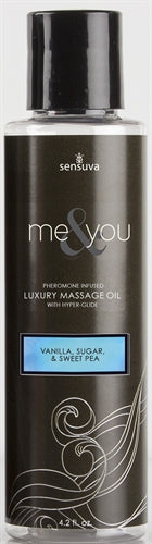 Me and You Massage Oil - Vanilla Sugar and Sweet Pea - 4.2 Oz. SEN-VL454