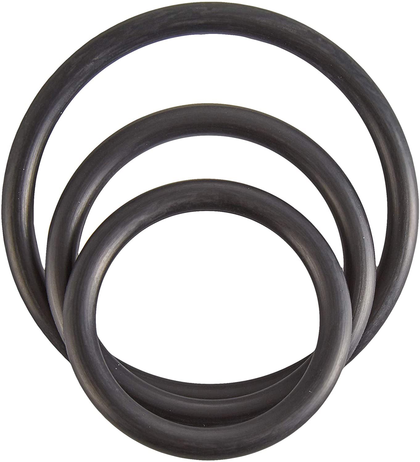 Rubber Cock Ring Set - Black BSPR-14
