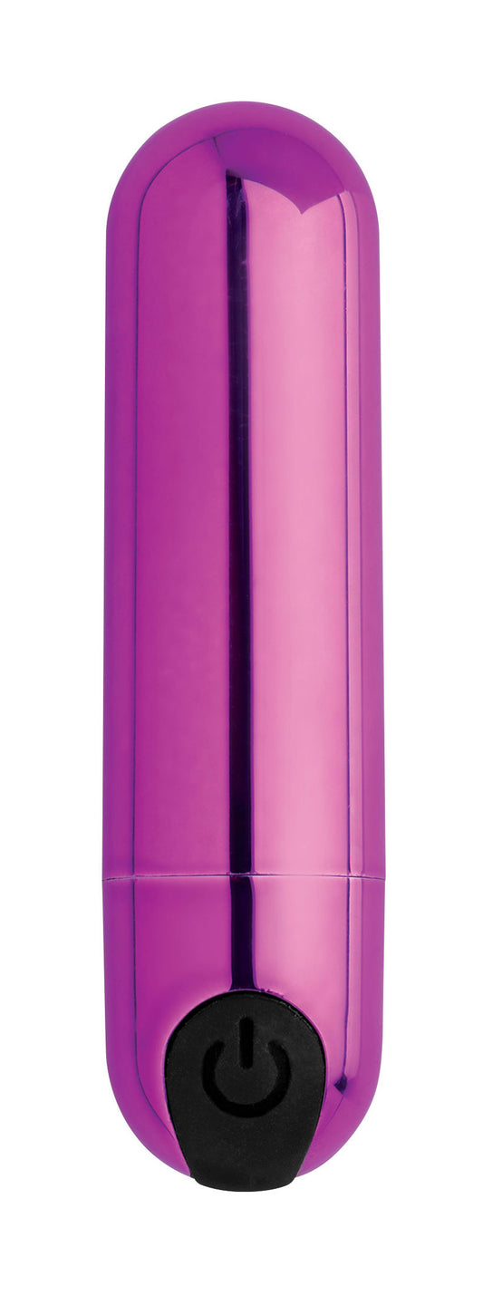 10x Rechargeable Vibrating Metallic Bullet - Purple BNG-AG656-PUR
