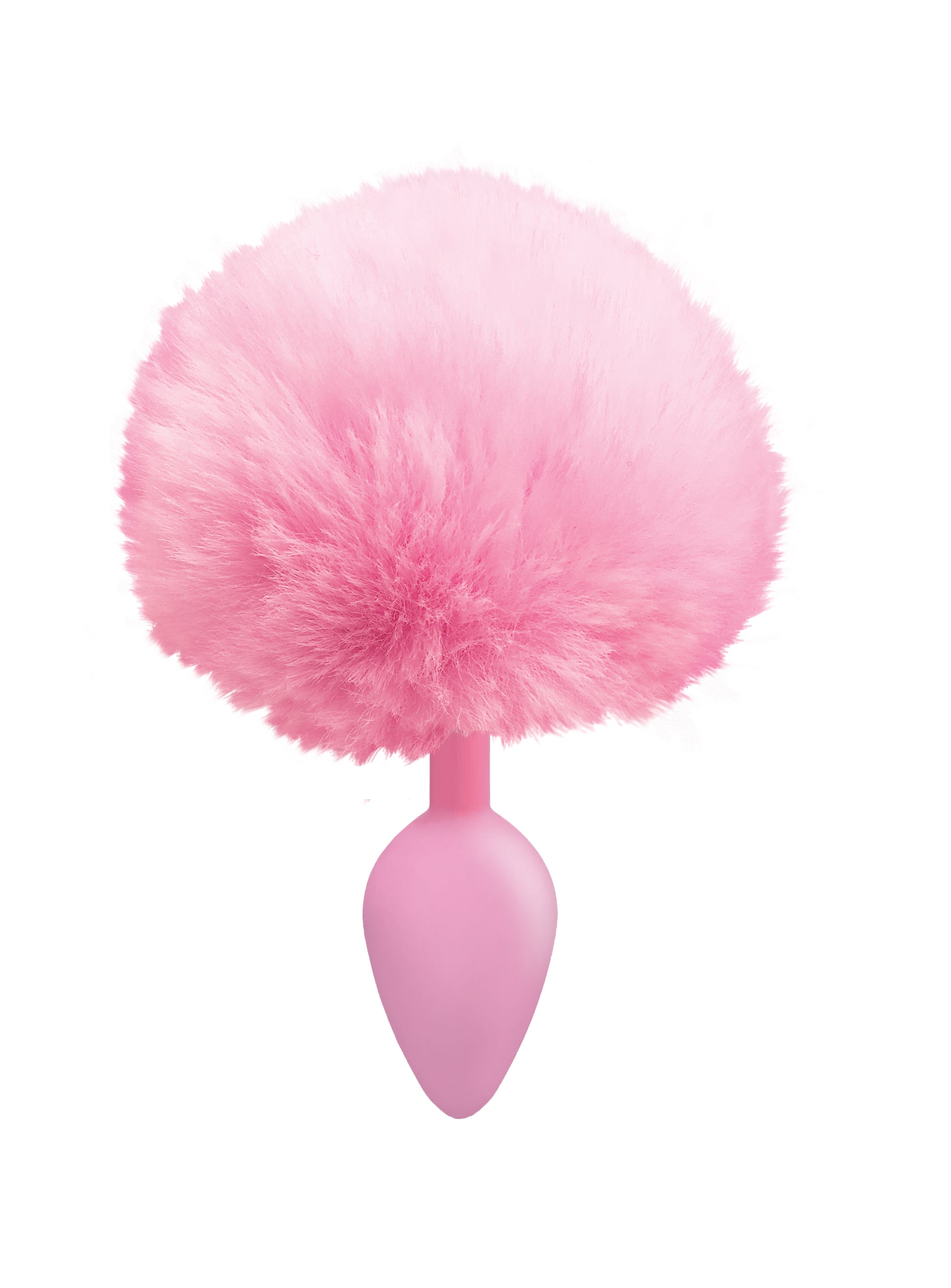 The 9's Cottontails Silicone Bunny Tail Butt Plug  - Pink ICB2641-2